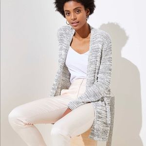 Loft Marled Open Cardigan